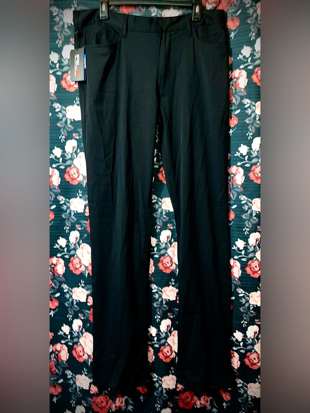 RLX Ralph Lauren Black Straight-Leg Dress golf Pants